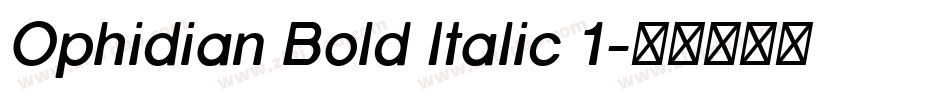 Ophidian Bold Italic 1字体转换